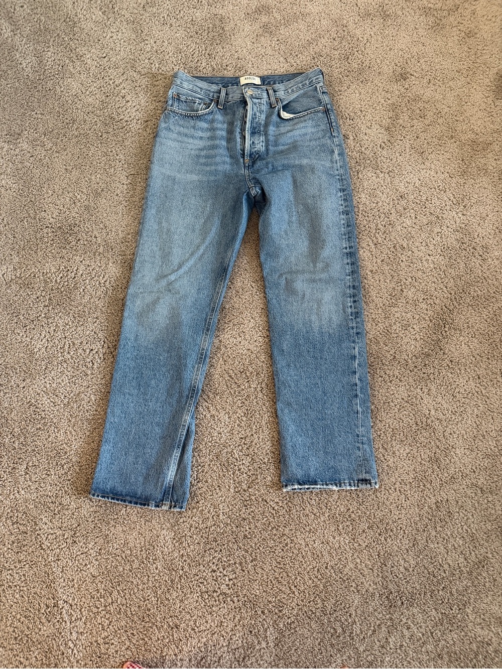 Agolde Fran Low Slung Baggy Jeans in Medium Wash